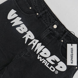 'FADED BLACK' FLARE-LEG JEANS