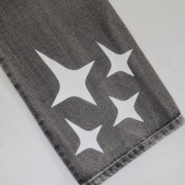 'CANVAS GREY' FLARE-LEG JEANS