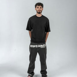 'FADED BLACK' FLARE-LEG JEANS